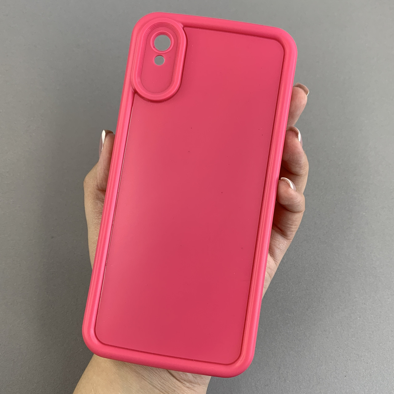 Чохол для Xiaomi Redmi 9A силіконовий чохол з великими бортиками на телефон сяомі редмі 9а малиновий n5v