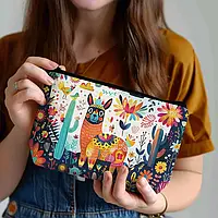 Яскрава косметичка з альпаки: дорожня косметичка з блискавкою, легка, універсальна, ідеальний подарунок