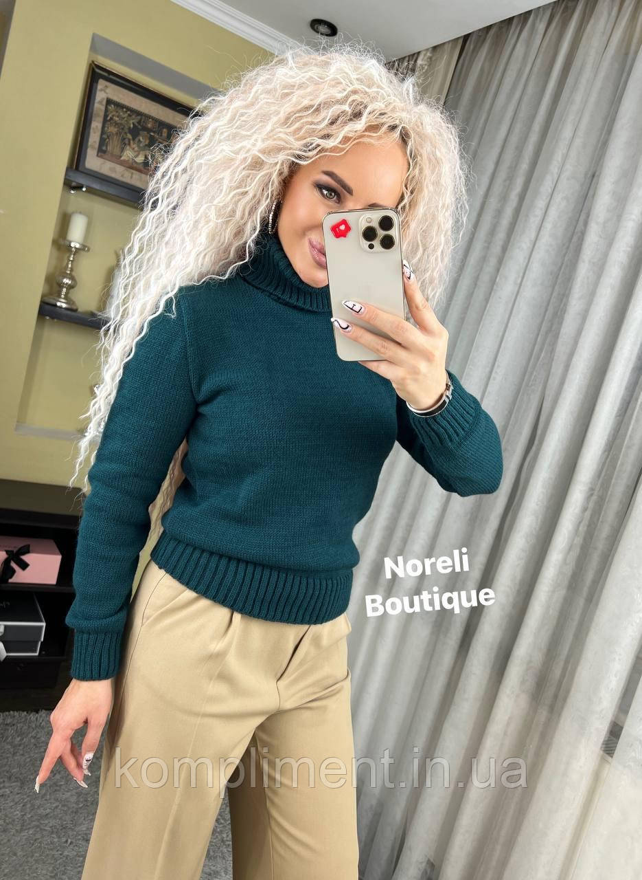 Жіночий в'язаний теплий светр під горло "Люсія", NВ 2907