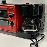 Електрична духовка з кавоваркою та сковородою, Rainberg 3800Вт Потужна настільна духовка, фото 5