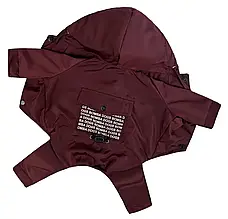 Комбінезон - дощовик 37 см (об'єм до 50см) Кишеня марсала розмір 6 для собак