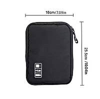 Сумка органайзер для зберігання Проводів Usb Навушників Кабелів Флешок Чорний, фото 3