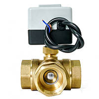 3-ходовий кульовий клапан н/в 3/4" DN20 з електроприводом Tervix Pro Line ORC 3-way Tervix