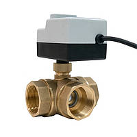 3-ходовий кульовий клапан н/з 1/2" DN15 з електроприводом Tervix Pro Line ORC 3-way Tervix