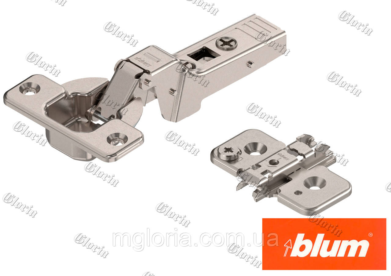 Завіса Blum Clip-Top без пружини для профільних дверей напівнакладна 70T9650