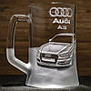 Пивний келих з гравіюванням автомобіля Audi A3 Ауді - подарунок для автомобіліста, фото 2