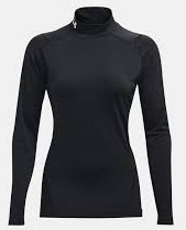 Лонгслів UA HG Armour Comp Mock LS чорний Чол XXL, фото 1