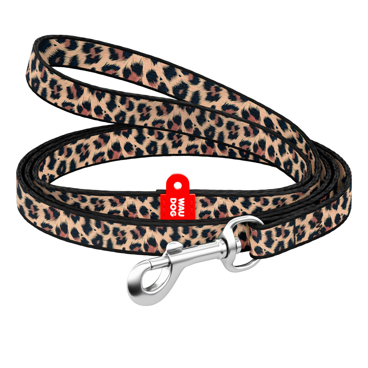 Повідець WAUDOG Nylon Леопард, для котів та дрібних собак XS 10мм х 122см 369-4066, фото 1