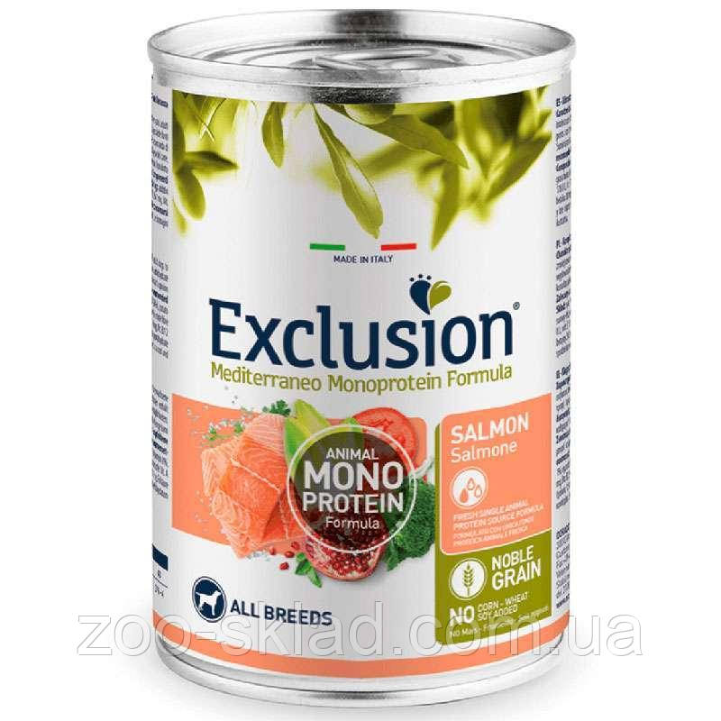 Exclusion DOG Can Adult All Breeds Salmon консерва для дорослих собак усіх порід з лососем 400г 05189