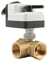 3-ходовий зонний клапан н/в 1 1/4" DN32 з самозворотним електроприводом Tervix Pro Line ZERG 206142 Tervix