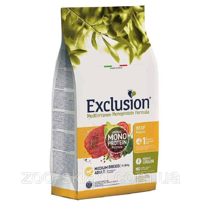 Exclusion DOG Adult Medium Breed Beef для дорослих собак середніх порід з яловичиною 12кг 05174
