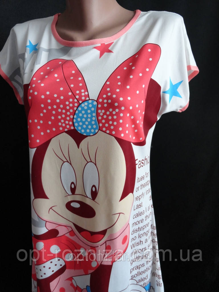 Купити туніки літні з мультяшним малюнком, фото 1