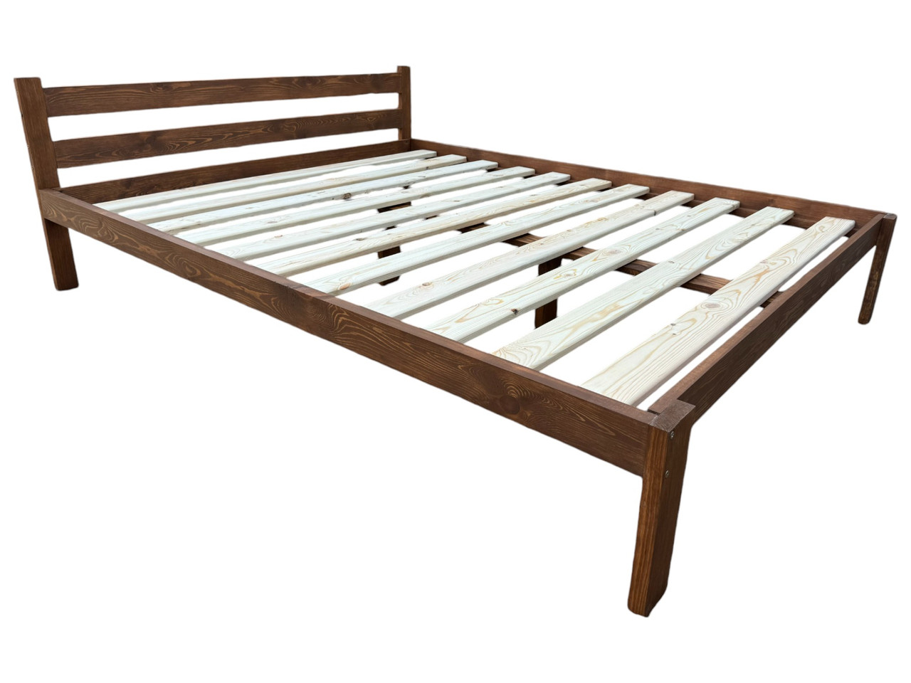 Ліжко двоспальне Гранд Нікола, сосна, колір дуб (масло-віск)