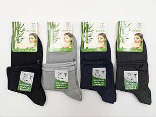 Жіночі середні шкарпетки Marjinal бамбук, медичні без резинки, розмір 36-40, 12 пар/уп. темний мікс