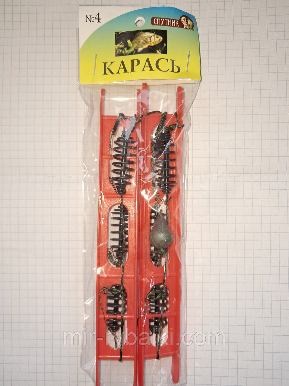 Готова снасть Вбивця карася Супутник No4 — на мотовілі — Гачок: No6 — 1 шт