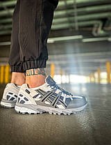 Зимові Чоловічі Кросівки Asics Gel-Sonoma 15-50 Gore-Tex / Асікс Гел-Сонома 15-50 Гор Текс Сірі з Білим, фото 3