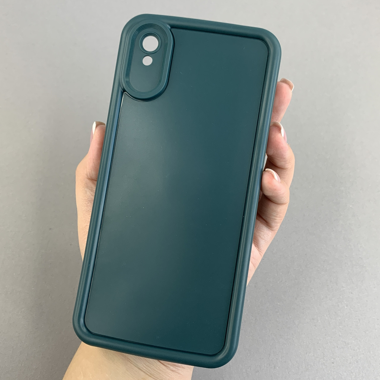 Чохол для Xiaomi Redmi 9A чохол з великими бортиками на телефон сяомі редмі 9а темно-зелений n5v