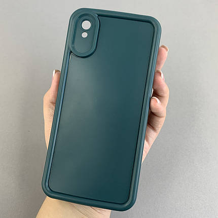 Чохол для Xiaomi Redmi 9A чохол з великими бортиками на телефон сяомі редмі 9а темно-зелений n5v, фото 1