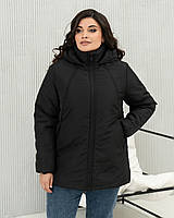 Куртка жіноча демісезонна батал 75 /р.52-70/ чорний