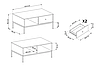 Стіл журнальний Mono 103*68 см з шухлядами Беж пісочний / ніжки чорні ТМ Perfect Home Польща, фото 8