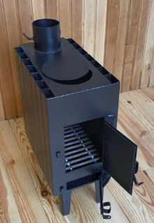 Піч-буржуйка на 125м³ зі сталі 4мм., заводска буржуйка для будиноку, квартири, ангара, теплиці, гаража, фото 1