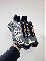 Зимові Чоловічі Кросівки Salomon XT-6 Advanced Gore-Tex Grey / Саломон ХТ-6 Адванст Гор Текс Сірі з Чорним, фото 6