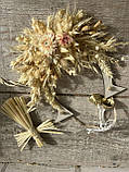 Підкова На щастя з сухоцвітів, оберіг на Різдво, підкова оберіг для Вашої оселі, h-18 см., фото 8