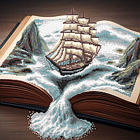 Схема для вишивки бісером ,, Книга . Морська Фантазія ,, Сб-3-105
