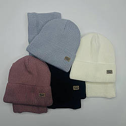 Комплект для дівчаток - шапка та хомут. Для осінньо-зимового сезону, арт 3583