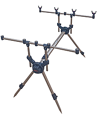 Рід під підставка під 4 вудилища Compact Feima з магнітними рогачами - Короповий рід під на 4 вудилища з рогачами