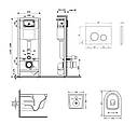 Комплект: Qtap Swan Ultra Quiet унітаз підвісний QT16335179W + Nest комплект інсталяції 4в1 (кругла клавіша, фото 2