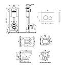 Комплект: Qtap Scorpio Ultra Quiet унітаз підвісний QT1433053EUQW + Nest комплект інсталяції 4в1 (кругла, фото 2