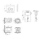 Комплект: Qtap Swan унітаз підлоговий Rimless QT16223178W + Nest комплект інсталяції 2в1 (кругла клавиша, фото 2