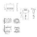 Комплект: Qtap Swan унітаз підлоговий Rimless QT16223178W + Nest комплект інсталяції 2в1 (лінійна клавиша, фото 2