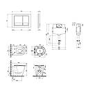 Комплект: Qtap Swan унітаз підлоговий Rimless QT16223178W + Nest комплект інсталяції 2в1 (квадратна клавиша, фото 2