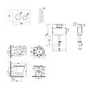 Комплект: Qtap Swan унітаз підлоговий Rimless QT16223178W + Nest комплект інсталяції 2в1 (кругла клавиша, фото 2