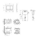 Комплект: Qtap Swan унітаз підлоговий Rimless QT16223178W + Nest комплект інсталяції 2в1 (квадратна клавиша, фото 2