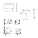 Комплект: Qtap Swan унітаз підлоговий Rimless QT16223178W + Nest комплект інсталяції 2в1 (лінійна клавиша, фото 2