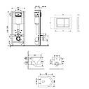 Комплект: Qtap Taurus Ultra Quiet унітаз підвісний QT2433084EUQW + Nest комплект інсталяції 4в1 (Клавіша, фото 2