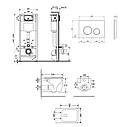 Комплект: Qtap Gemini Ultra Quiet унітаз підвісний QT2533076EUQW + Nest комплект інсталяції 4в1 (Клавіша, фото 2