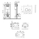 Комплект: Qtap Taurus Ultra Quiet унітаз підвісний QT2433084EUQMB + Nest комплект інсталяції 4в1 (Клавіша, фото 2