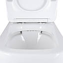 Унітаз підлоговий Qtap Stenava Rimless безобідковий з сидінням Soft-close WHITE QT27228303W, фото 5