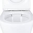 Унітаз підлоговий Qtap Dove Rimless безобідковий з сидінням Soft-close WHITE QT06228380BW, фото 5