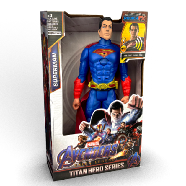 Фігурка Супермен Super Man "Супергерой. Месники" 29 см зі звуком і світлом