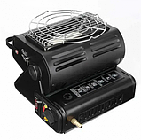 Портативний газовий обігрівач плита 2в1 газової плити Happy Home газовий пальник +подарунок 3шт балон, фото 2