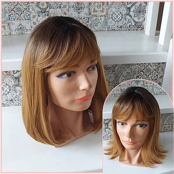 Перука довге каре з термоволокна мідний омбре 5161А - YS4/27