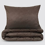 Постільна білизна полуторний страйп сатин Ярослав диз.№06 коричневий, фото 2