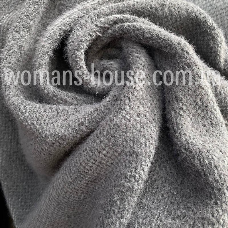 Трикотаж Ангора соти (норка) Темно-сірий, фото 1