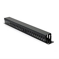 Кабельний органайзер з кришкою PiPo 19" 1U/24Port метал Q70 от DOM-Energy