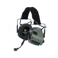 Активні захисні навушники Earmor M32X MARK3 ARC (FG) Olive з гарнітурою та кріпленням на шолом от DOM-Energy